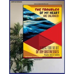 THE TROUBLES OF MY HEART   Scripture Art Prints   (GWPOSTER5283)   