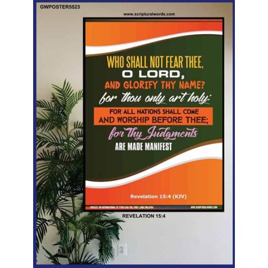 WHO SHALL NOT FEAR THEE   Christian Paintings Frame   (GWPOSTER5523)   