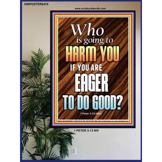 WHO IS GOING TO HARM YOU   Frame Bible Verse   (GWPOSTER6478)   