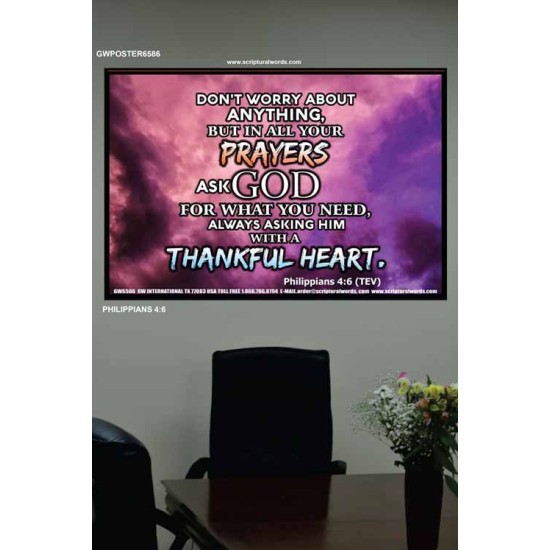 A THANKFUL HEART   Christian Paintings   (GWPOSTER6586)   
