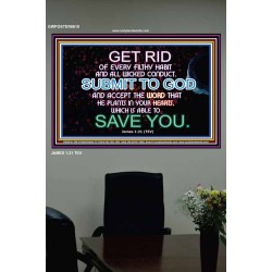 SUBMIT TO GOD   Encouraging Bible Verses Framed   (GWPOSTER6610)   