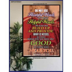 WATCH YOUR WORDS   Bible Scriptures on Love Acrylic Glass Frame   (GWPOSTER6651)   