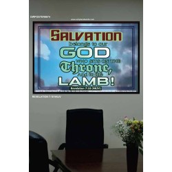 SALVATION BELONGS TO GOD   Inspirational Bible Verses Framed   (GWPOSTER6674)   