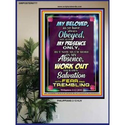 WORK OUT YOUR SALVATION   Christian Quote Frame   (GWPOSTER6777)   