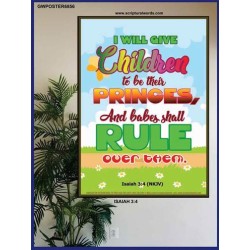 AND BABES SHALL RULE   Contemporary Christian Wall Art Frame   (GWPOSTER6856)   