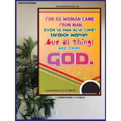ALL THINGS ARE FROM GOD   Scriptural Portrait Wooden Frame   (GWPOSTER6882)   