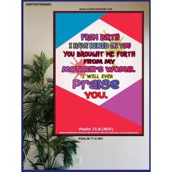 YOU BROUGHT ME FROM MY MOTHERS WOMB   Biblical Art Acrylic Glass Frame    (GWPOSTER6883)   