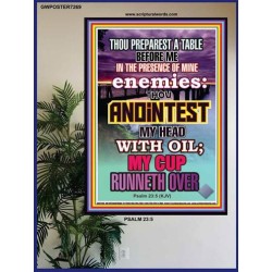 ANOINT MY HEAD WITH OIL   Framed Scripture Dcor   (GWPOSTER7269)   