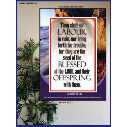 YOU SHALL NOT LABOUR IN VAIN   Bible Verse Frame Art Prints   (GWPOSTER730)   