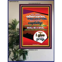 ALL THINE ADVERSARIES   Bible Verses to Encourage  frame   (GWPOSTER7325)   