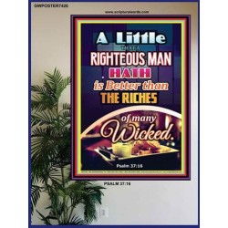 A RIGHTEOUS MAN   Bible Verses Framed for Home   (GWPOSTER7426)   