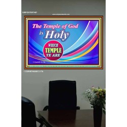 YE ARE GODS TEMPLE   Frame Bible Verse Art    (GWPOSTER7497)   