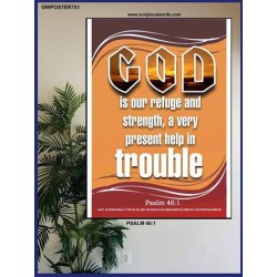 A VERY PRESENT HELP   Scripture Wood Frame Signs   (GWPOSTER751)   
