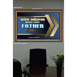 WISE CHILDREN MAKES THEIR FATHER HAPPY   Wall & Art Dcor   (GWPOSTER7515)   