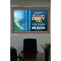 YOUR NAMES ARE WRITTEN IN HEAVEN   Christian Quote Framed   (GWPOSTER7527)   