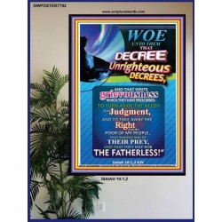 THE UNRIGHTEOUS   Christian Wall Art Poster   (GWPOSTER7792)   