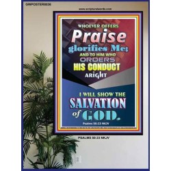 THE SALVATION OF GOD   Bible Verse Framed for Home   (GWPOSTER8036)   
