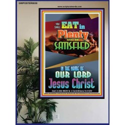 YOU SHALL EAT IN PLENTY   Bible Verses Frame for Home   (GWPOSTER8038)   