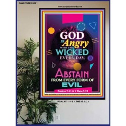 ANGRY WITH THE WICKED   Scripture Wooden Framed Signs   (GWPOSTER8081)   