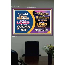 SIGNS AND WONDERS   Framed Scriptural Dcor   (GWPOSTER8180)   