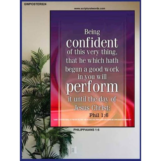 A GOOD WORK IN YOU   Bible Verse Acrylic Glass Frame   (GWPOSTER824)   