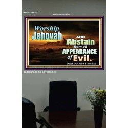 WORSHIP JEHOVAH   Large Frame Scripture Wall Art   (GWPOSTER8277)   