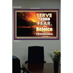 SERVE THE LORD   Framed Lobby Wall Decoration   (GWPOSTER8300)   