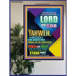 YAHWEH  OUR POWER AND MIGHT   Framed Office Wall Decoration   (GWPOSTER8656)   