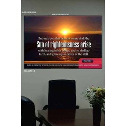 SUN OF RIGHTEOUSNESS ARISE   Framed Bible Verse Online   (GWPOSTER884)   