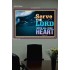 WITH ALL YOUR HEART   Framed Religious Wall Art    (GWPOSTER8846L)   "38x26"