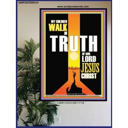 WALK IN THE TRUTH   Large Framed Scripture Wall Art   (GWPOSTER9121)   