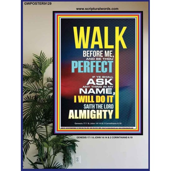 WALK BEFORE ME   Bible Verse Frames online   (GWPOSTER9129)   