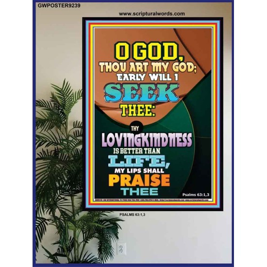 YOUR LOVING KINDNESS IS BETTER THAN LIFE   Biblical Paintings Acrylic Glass Frame   (GWPOSTER9239)   