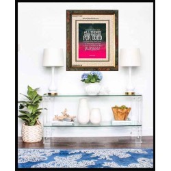 ALL THINGS WORK FOR GOOD TO THEM THAT LOVE GOD   Acrylic Glass framed scripture art   (GWUNITY1036)   