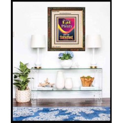 YOU SHALL EAT IN PLENTY   Inspirational Bible Verse Framed   (GWUNITY8030)   