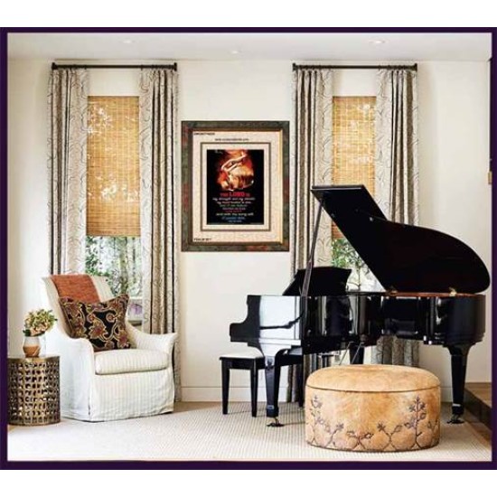 WITH MY SONG WILL I PRAISE HIM   Framed Sitting Room Wall Decoration   (GWUNITY4538)   