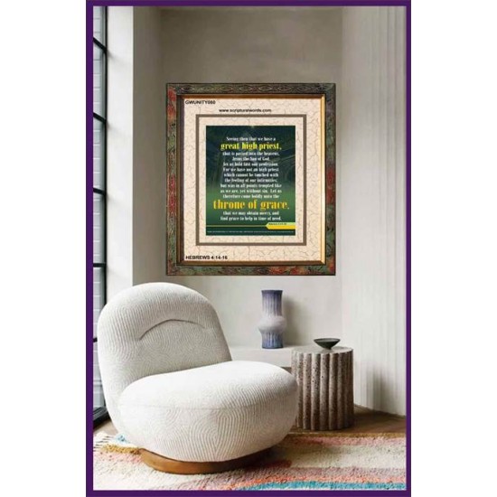 APPROACH THE THRONE OF GRACE   Encouraging Bible Verses Frame   (GWUNITY080)   