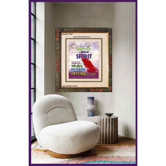 WALK IN THE SPIRIT   Large Framed Scripture Wall Art   (GWUNITY1667)   