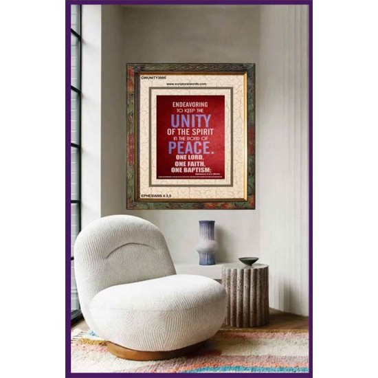 UNITY OF THE SPIRIT   Acrylic Glass Frame Scripture Art   (GWUNITY3995)   