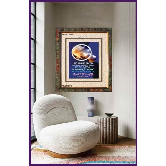A MIGHTY MAN   Large Frame Scriptural Wall Art   (GWUNITY5396)   
