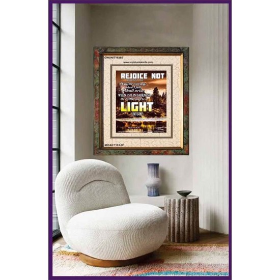 A LIGHT   Scripture Art Acrylic Glass Frame   (GWUNITY6385)   