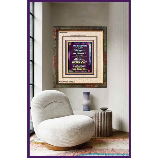 WORK OUT YOUR SALVATION   Christian Quote Frame   (GWUNITY6777)   