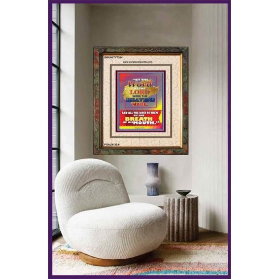 WORD OF THE LORD   Framed Hallway Wall Decoration   (GWUNITY7384)   