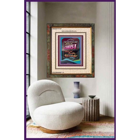 WISDOM AND REVELATION   Bible Verse Framed for Home Online   (GWUNITY7747)   