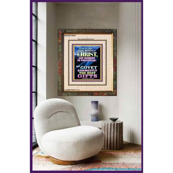 YE ARE THE BODY OF CHRIST   Bible Verses Framed Art   (GWUNITY8853)   