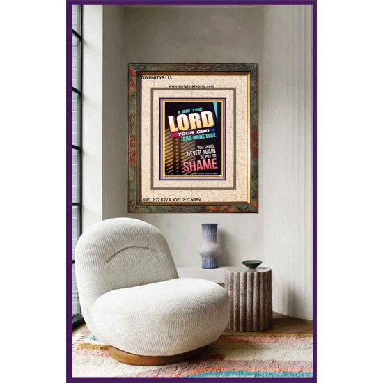 YOU SHALL NOT BE PUT TO SHAME   Bible Verse Frame for Home   (GWUNITY9113)   