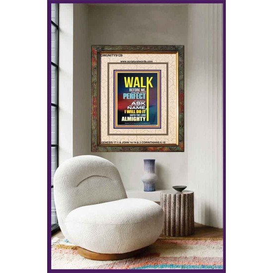 WALK BEFORE ME   Bible Verse Frames online   (GWUNITY9129)   