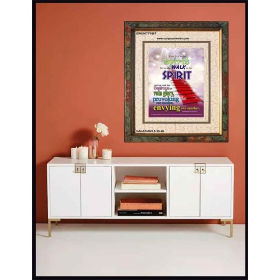 WALK IN THE SPIRIT   Large Framed Scripture Wall Art   (GWUNITY1667)   