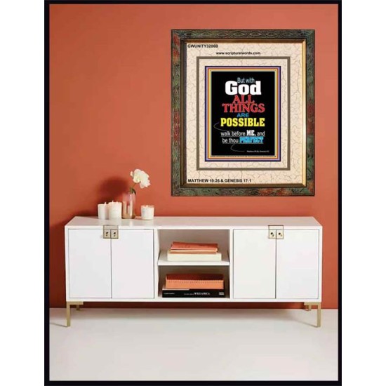 WALK BEFORE ME   Bible Verses Framed Art Prints   (GWUNITY3206B)   