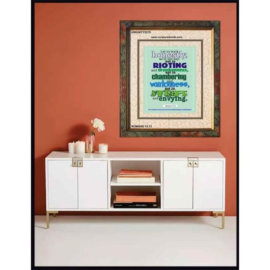 WALK HONESTLY   Christian Wall Dcor Frame   (GWUNITY3275)   